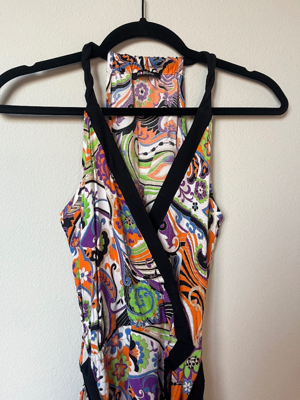 Y2K Vintage Paisley Boho Halter Maxi Dress Woman's Size Small